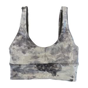 Lululemon Reversible Sports Bra, Gray Silver Sparkle Print, Women's Size 2